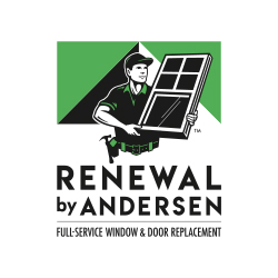 Renewal by Andersen Window Replacement LOGO RbA Vertical in White CMYK