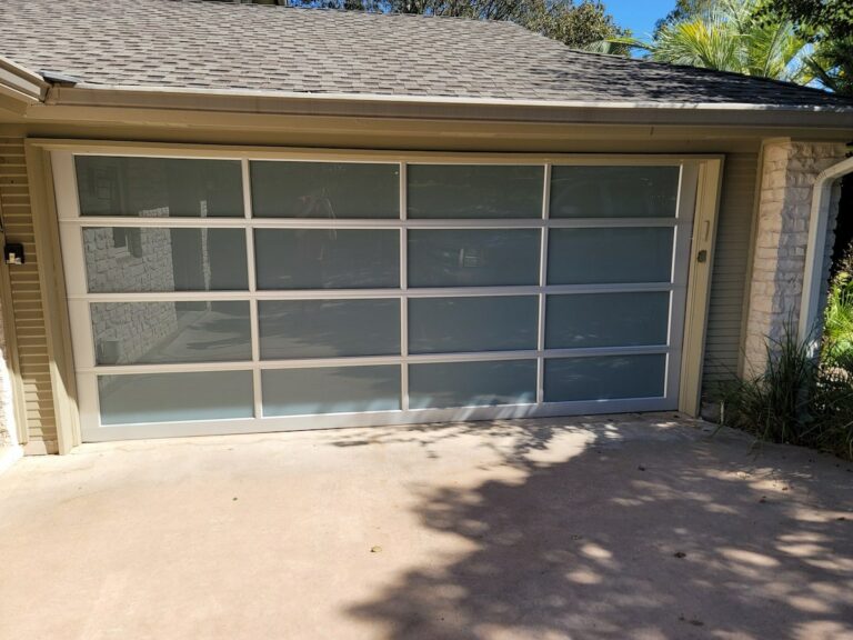 Two Brothers Garage Door Services meta and glass garage door 768x576