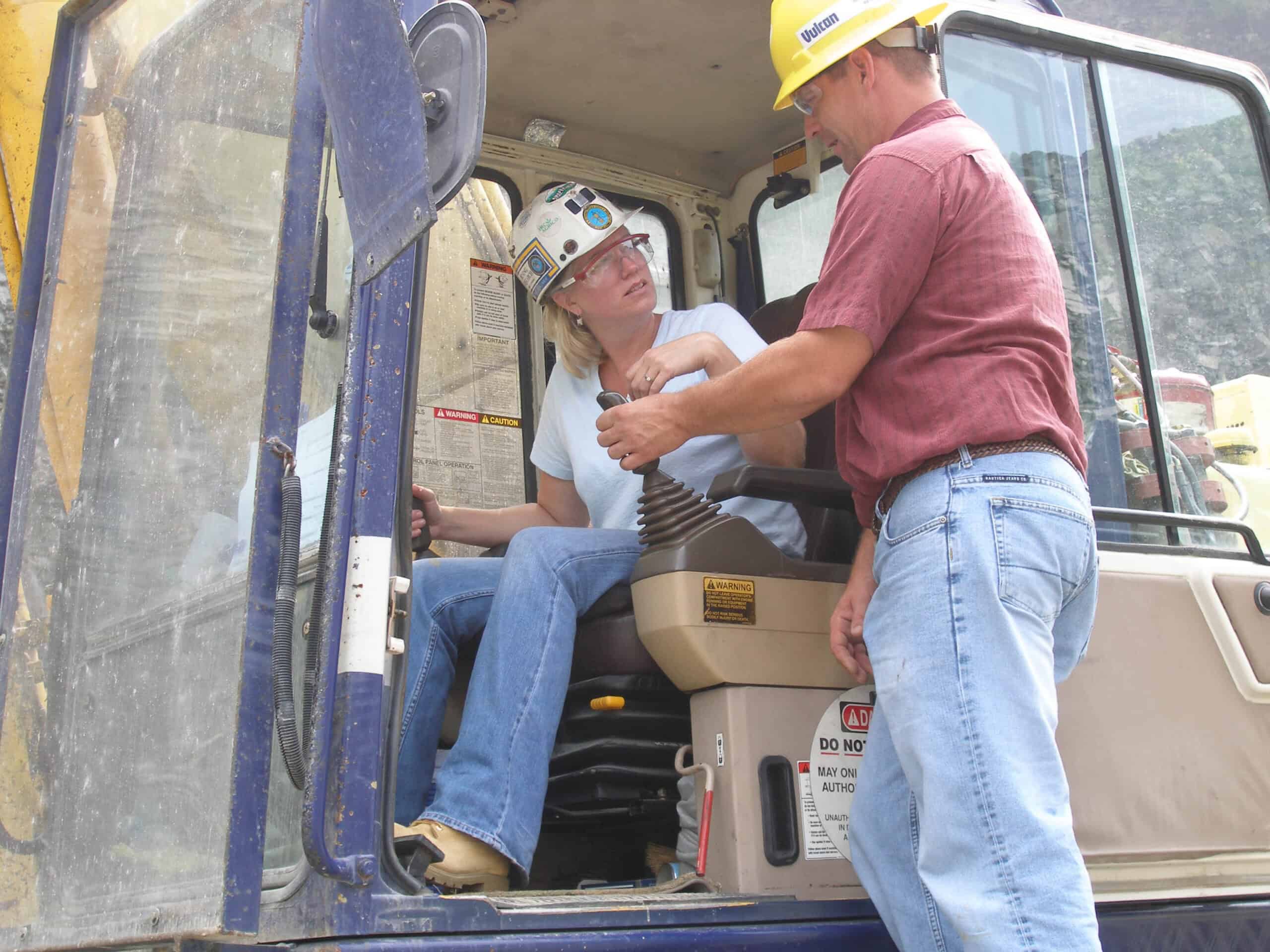 Construction worker discussing personal safety on a jobsite
