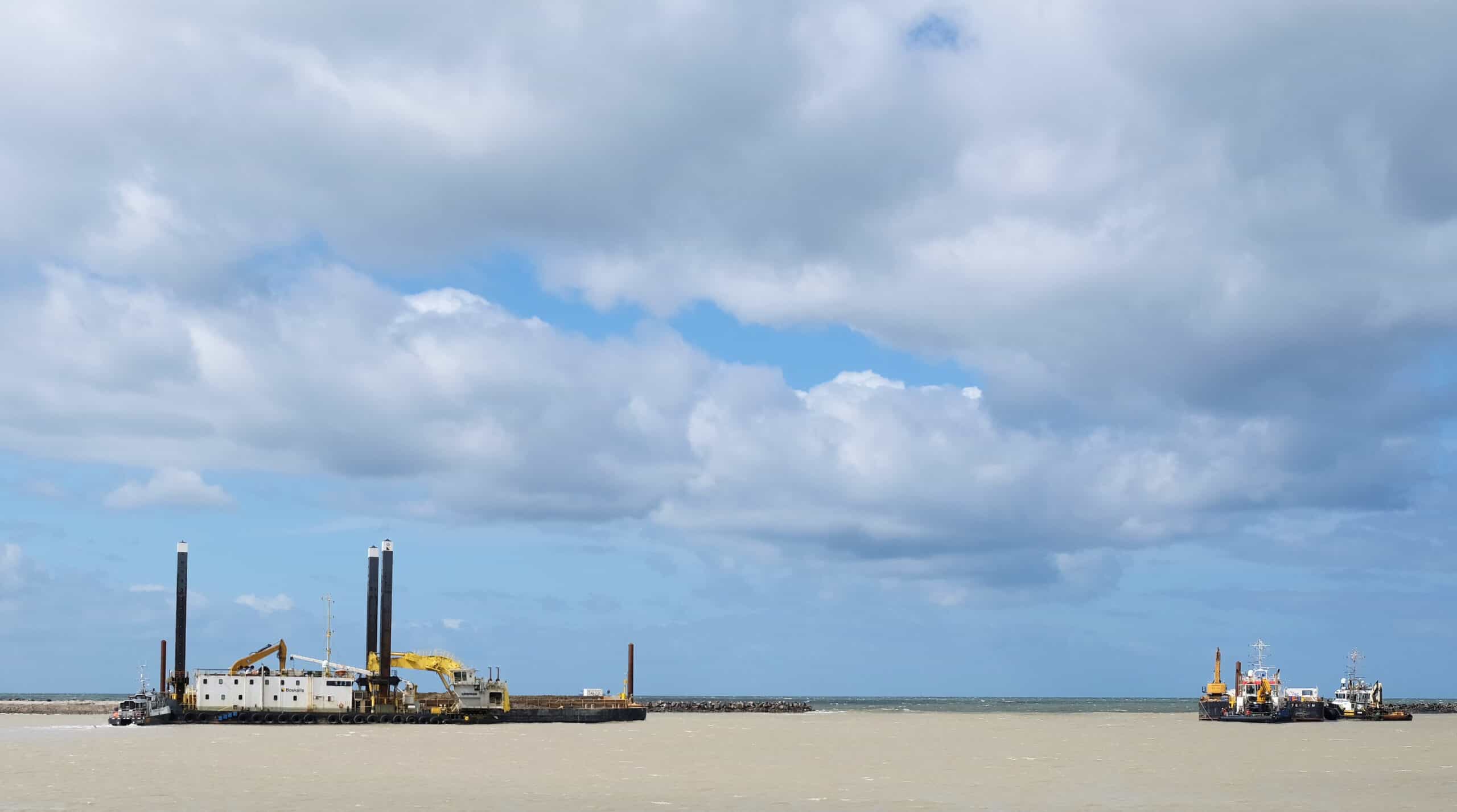 Construction site for the Fehmarnbelt immersed tunnel between Denmark and Germany