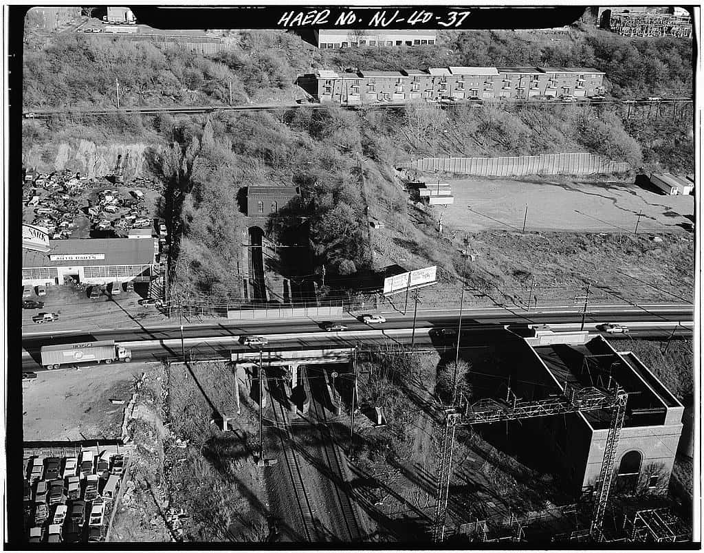 Western portal of the existing North River Tunnels under the Hudson River