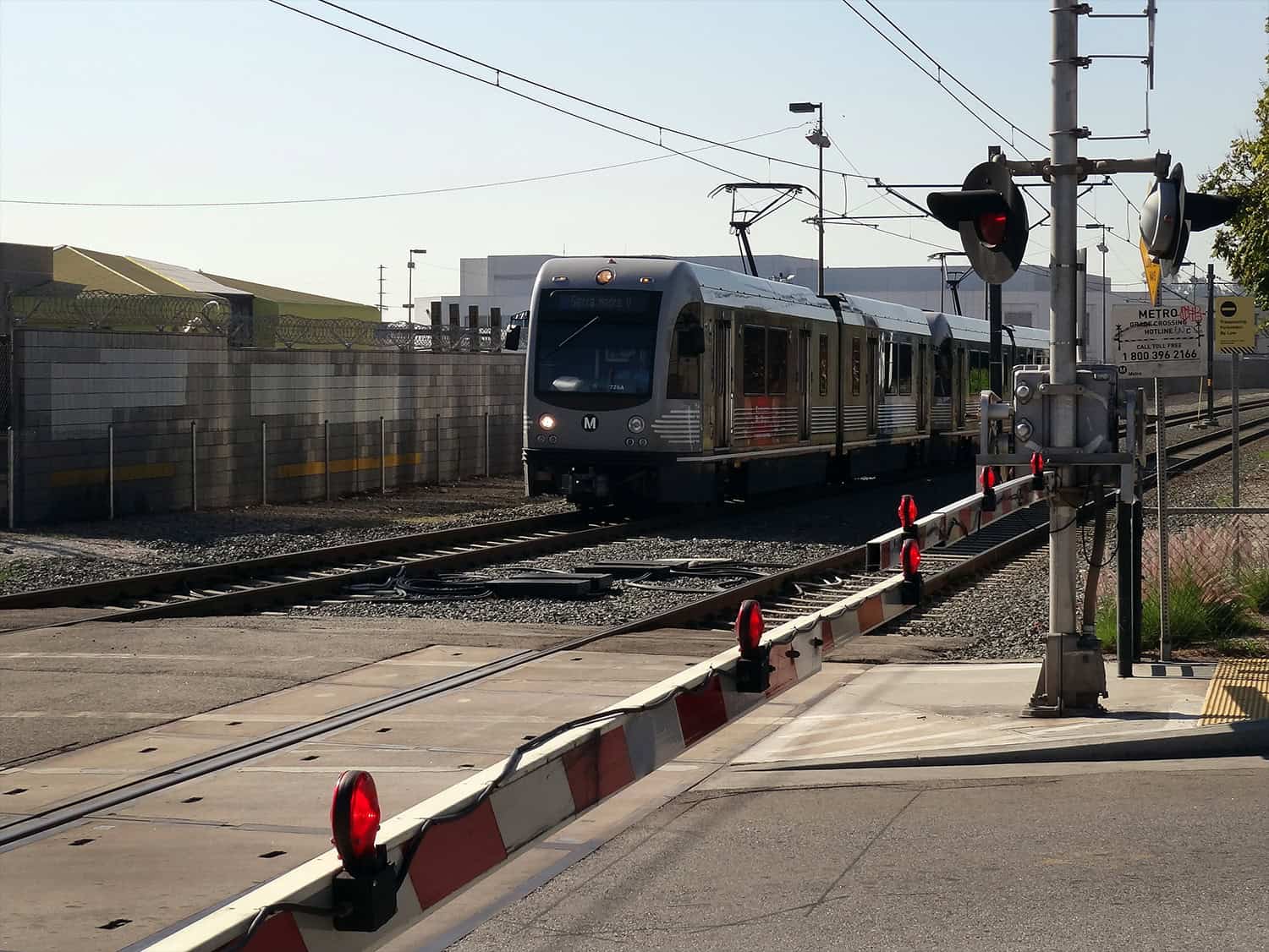 A Los Angeles Metro light-rail train serving the A Line corridor
