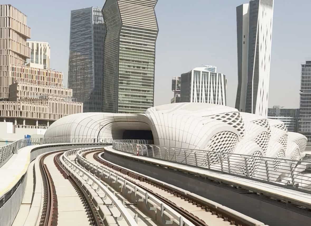 The King Abdullah Financial District metro station on the Riyadh Metro