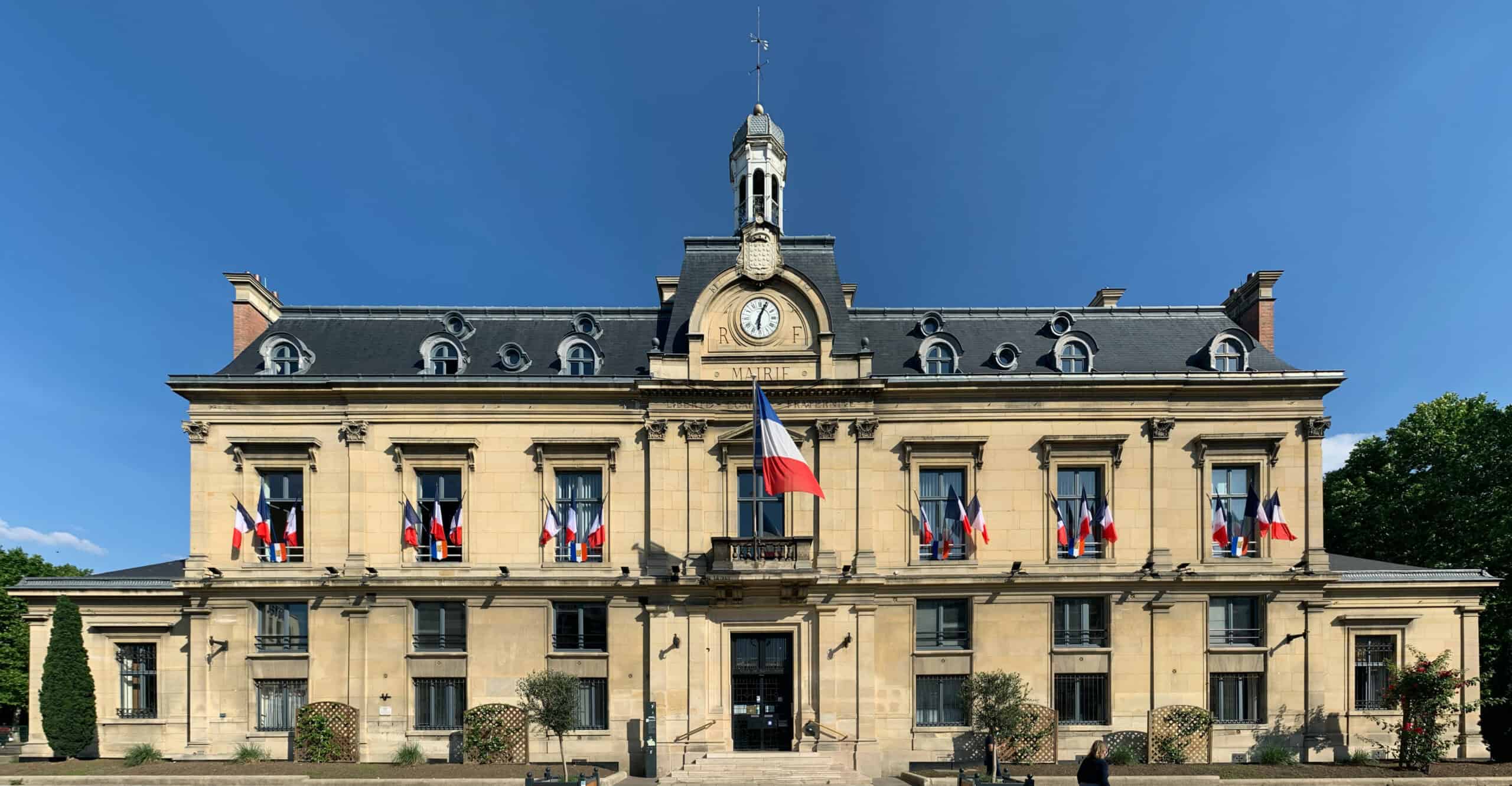 Hotel de Ville (town hall) of Saint-Ouen-sur-Seine, the future hospital site location