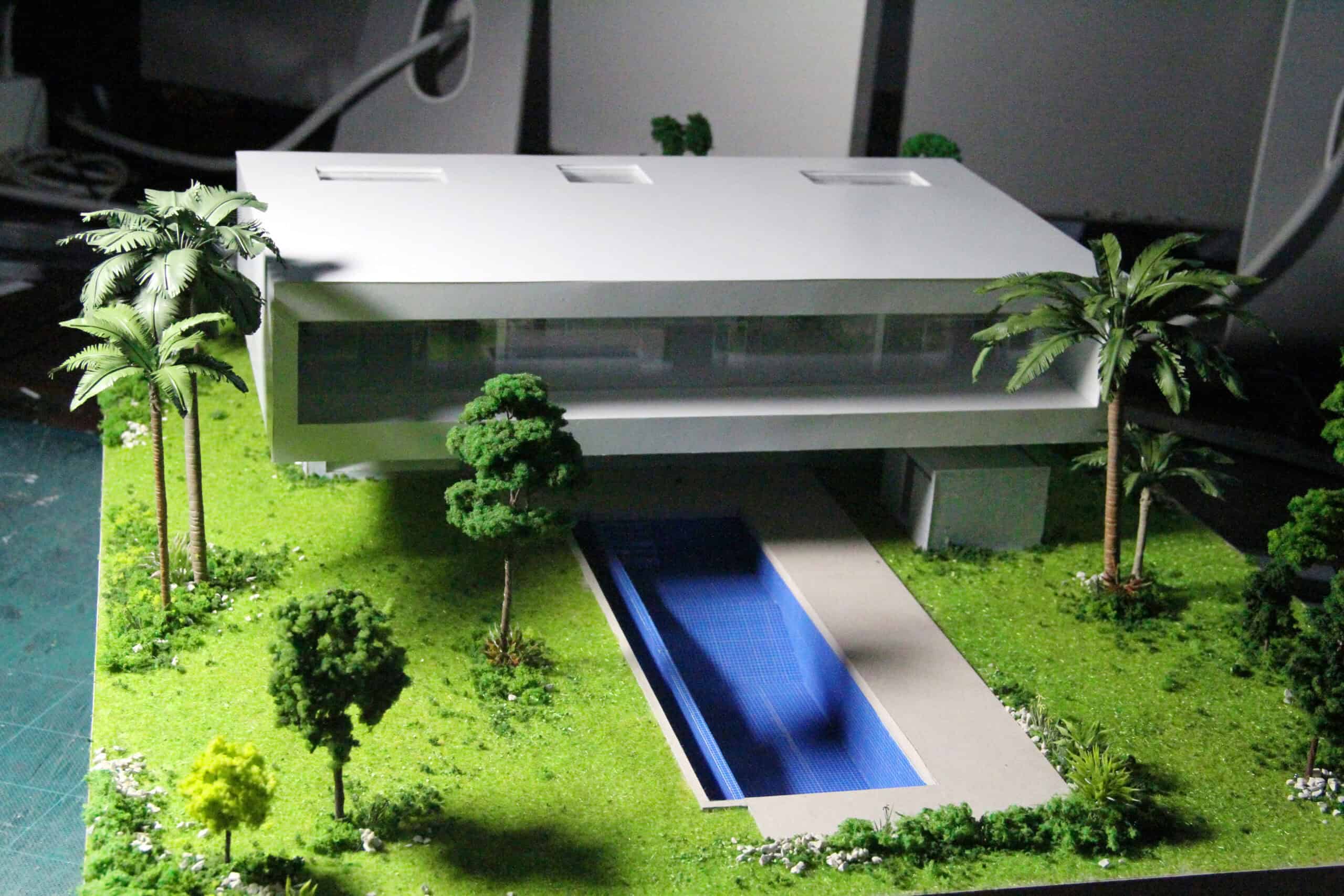 An architect's scale model of a building design