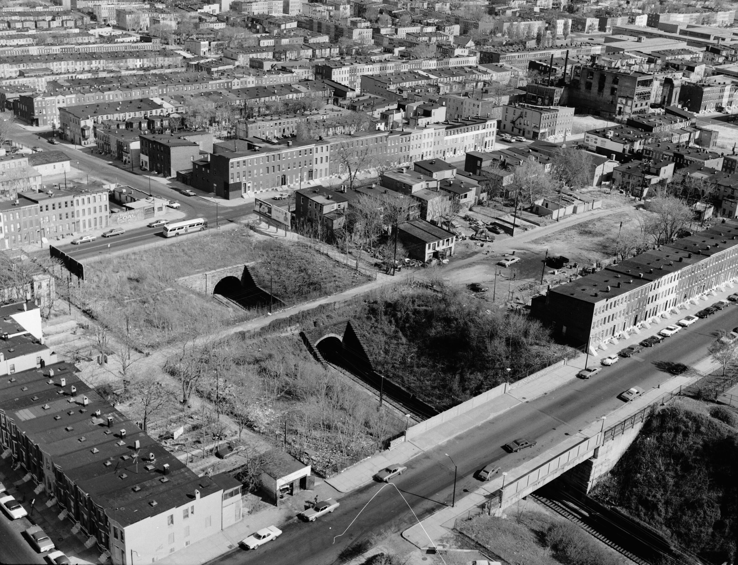 Western portal of the existing Baltimore and Potomac Tunnel