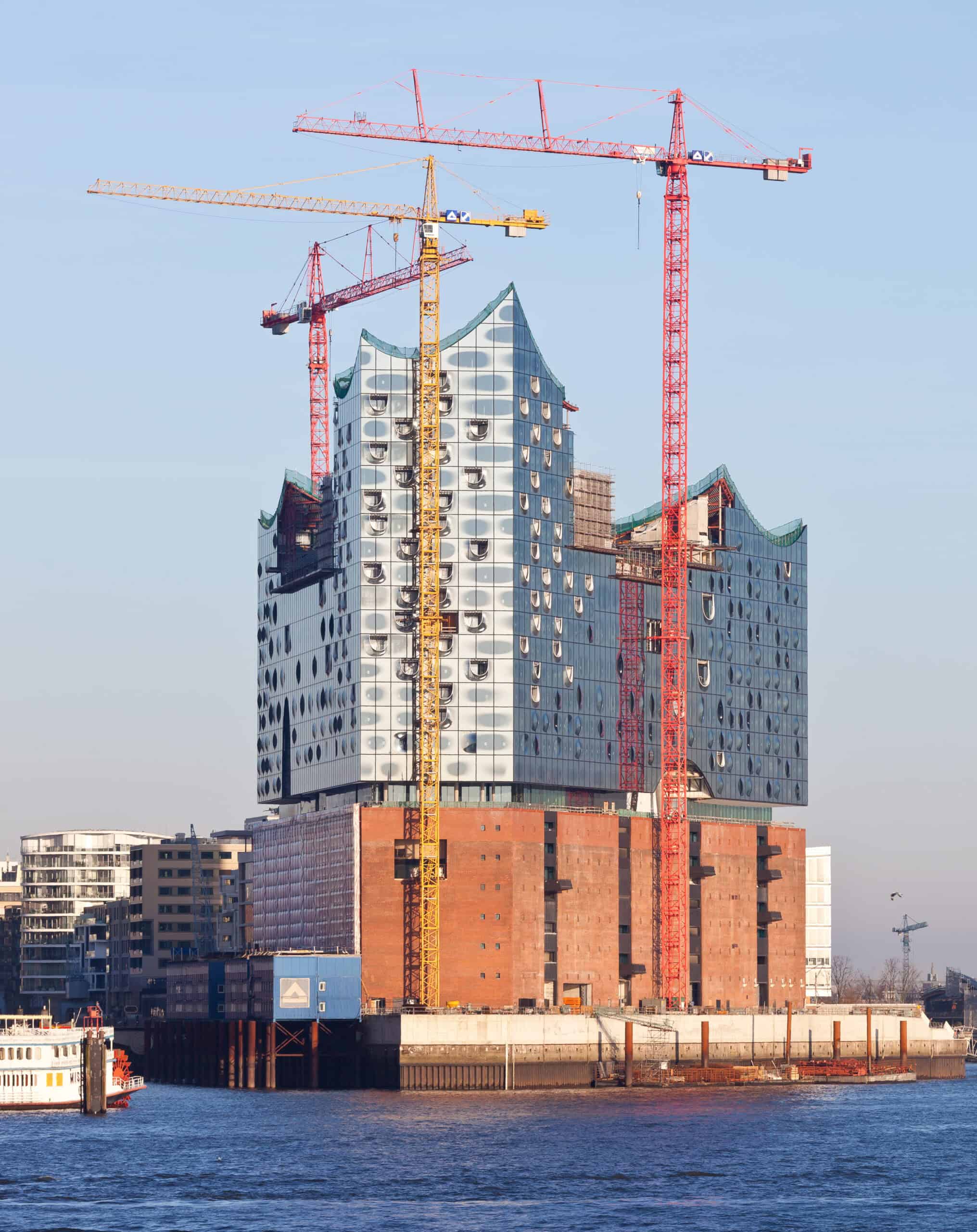 The Elbphilharmonie concert hall on the Elbe waterfront in Hamburg