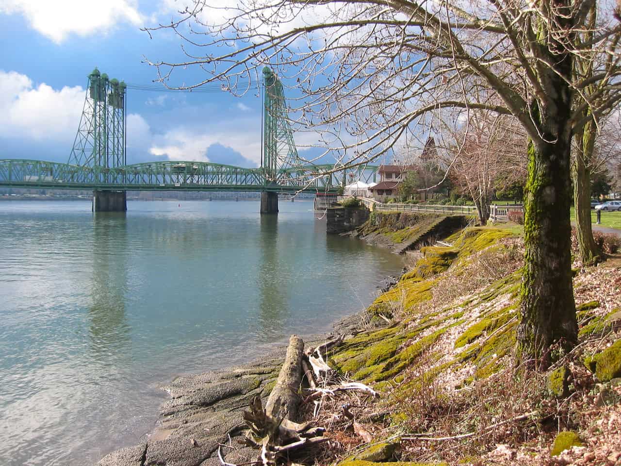 The existing Interstate Bridge carrying I-5 across the Columbia River between Portland and Vancouver