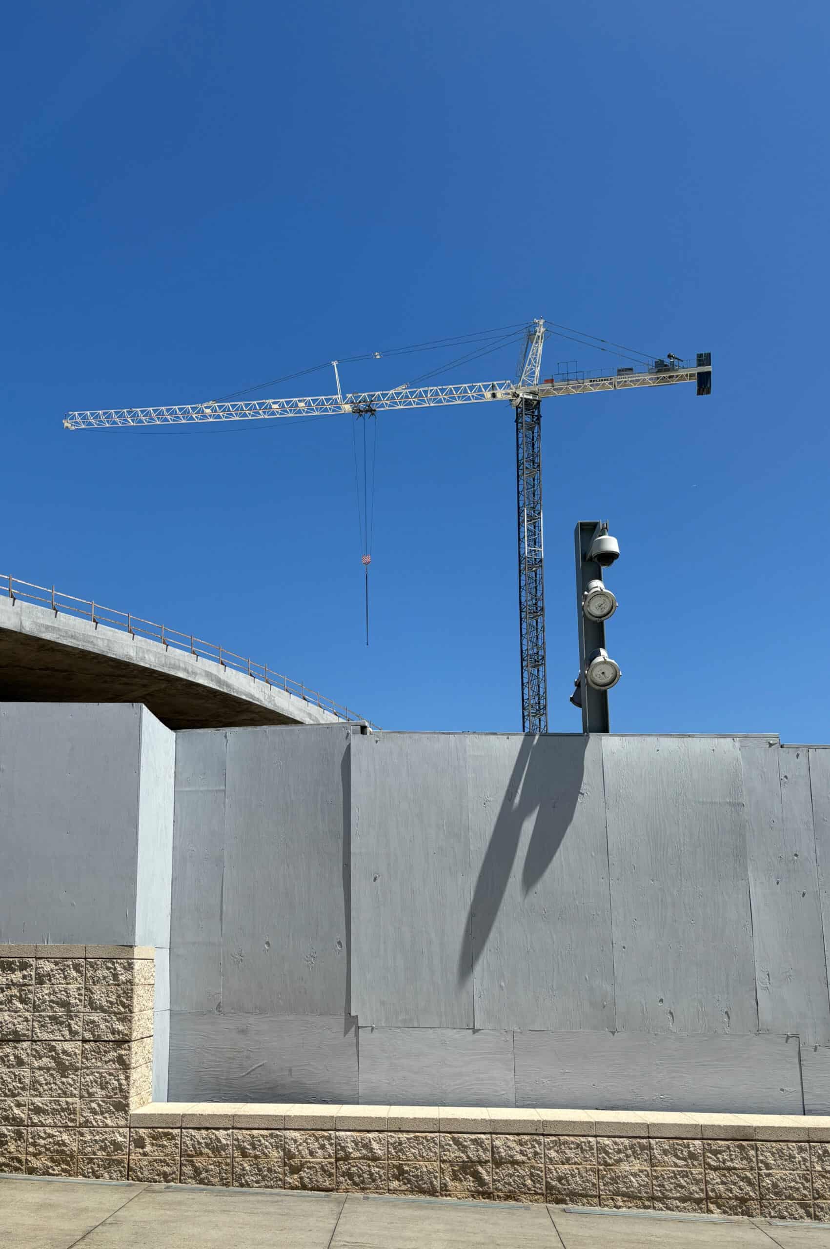 The LACMA David Geffen Galleries under construction in Los Angeles in 2024