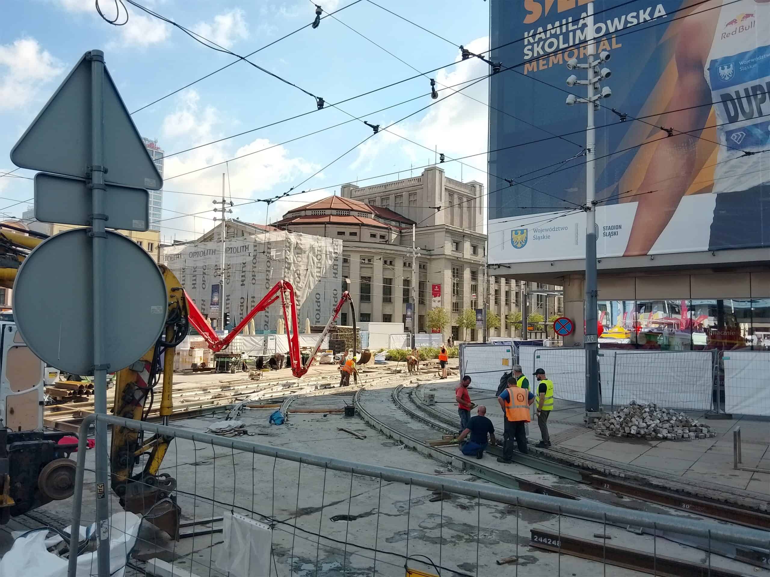 Fresh concrete being placed at a construction site