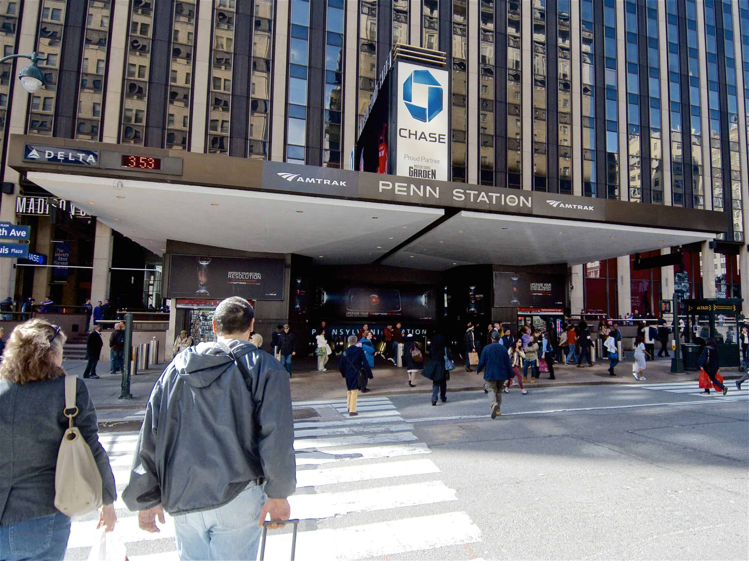 Seventh Avenue entrance to New York Penn Station