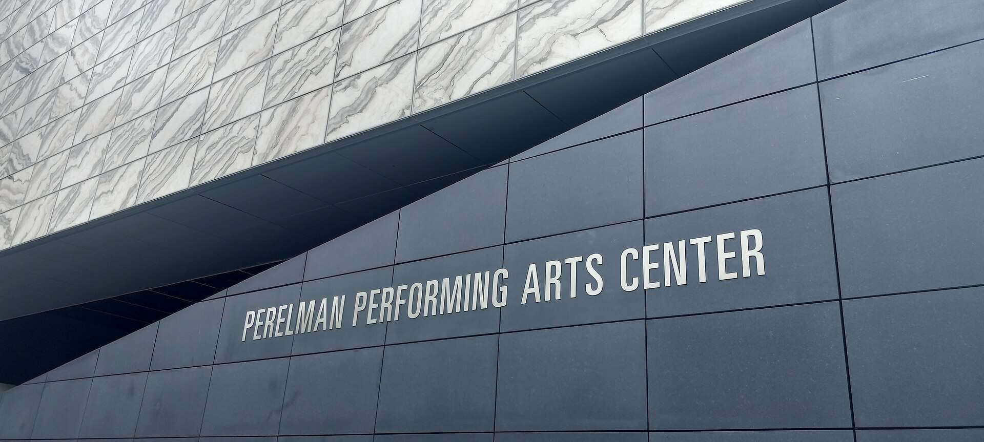 The translucent marble-clad Perelman Performing Arts Center at the World Trade Center