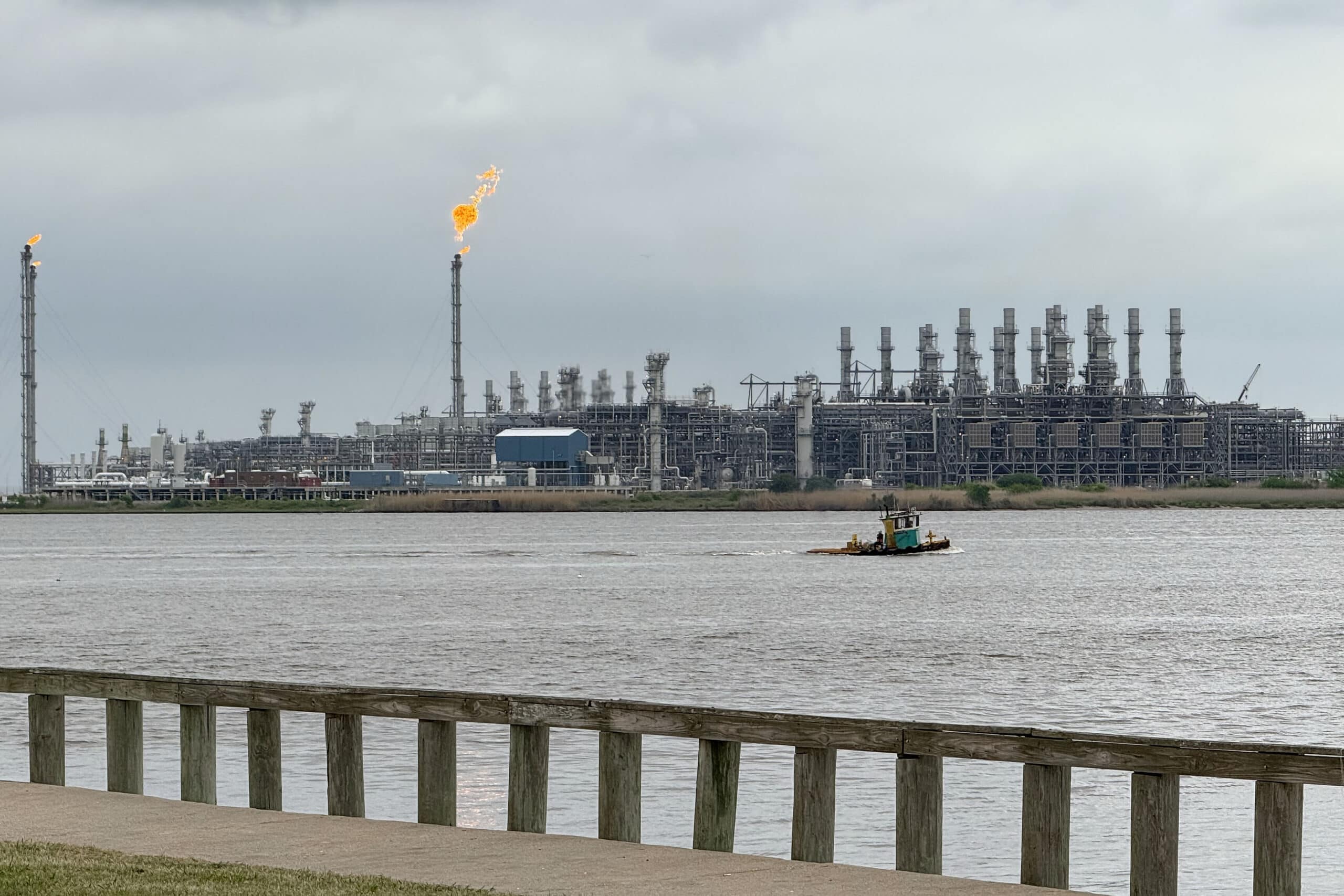 Cheniere Sabine Pass LNG terminal on the Louisiana Gulf Coast