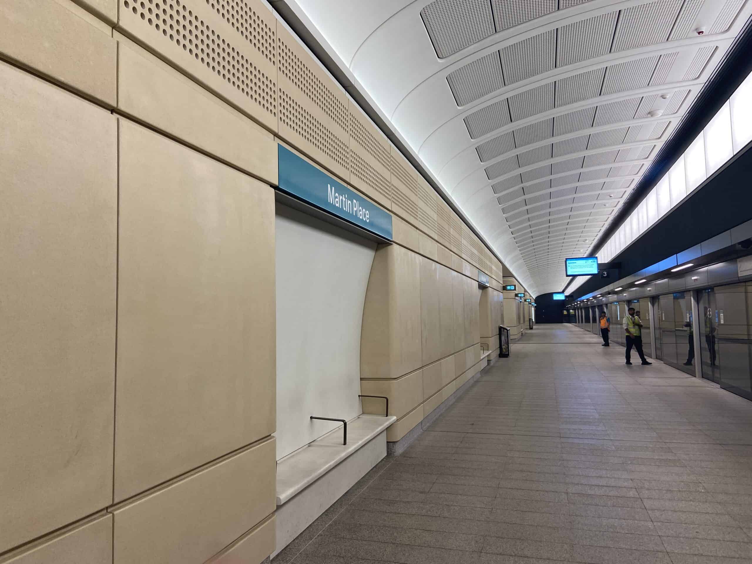 Martin Place station on the driverless Sydney Metro