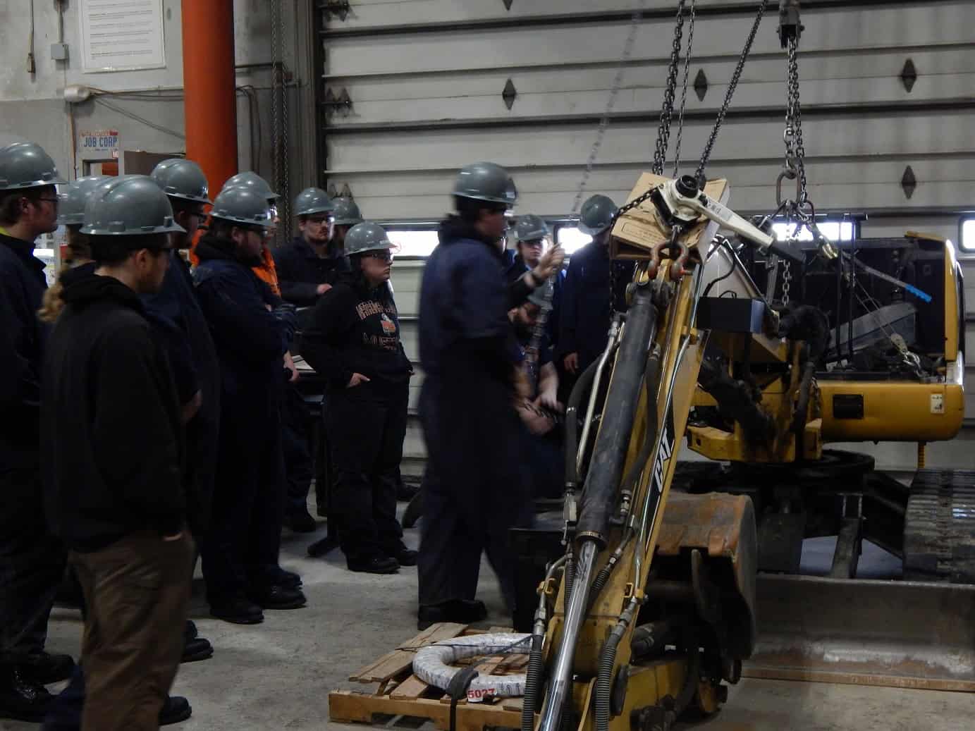 Pre-apprentice trades training at a vocational center