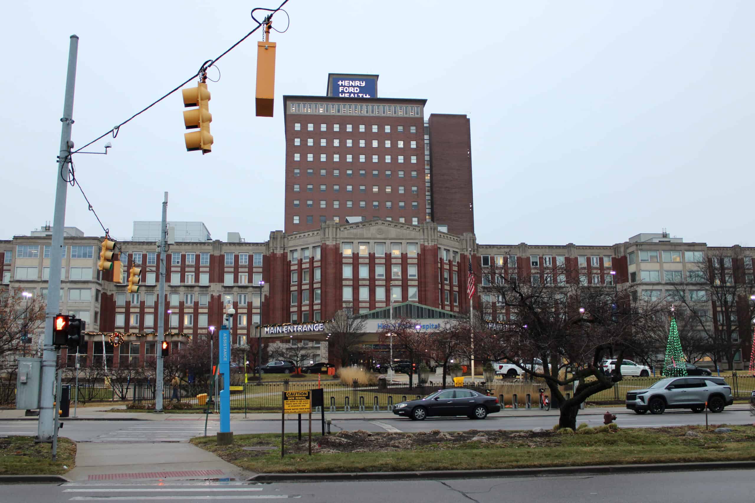 The Henry Ford Hospital campus in Detroit, December 2025