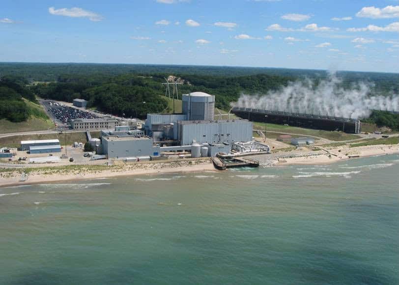 Palisades Nuclear Generating Station on the Lake Michigan shore in Covert Township, Michigan