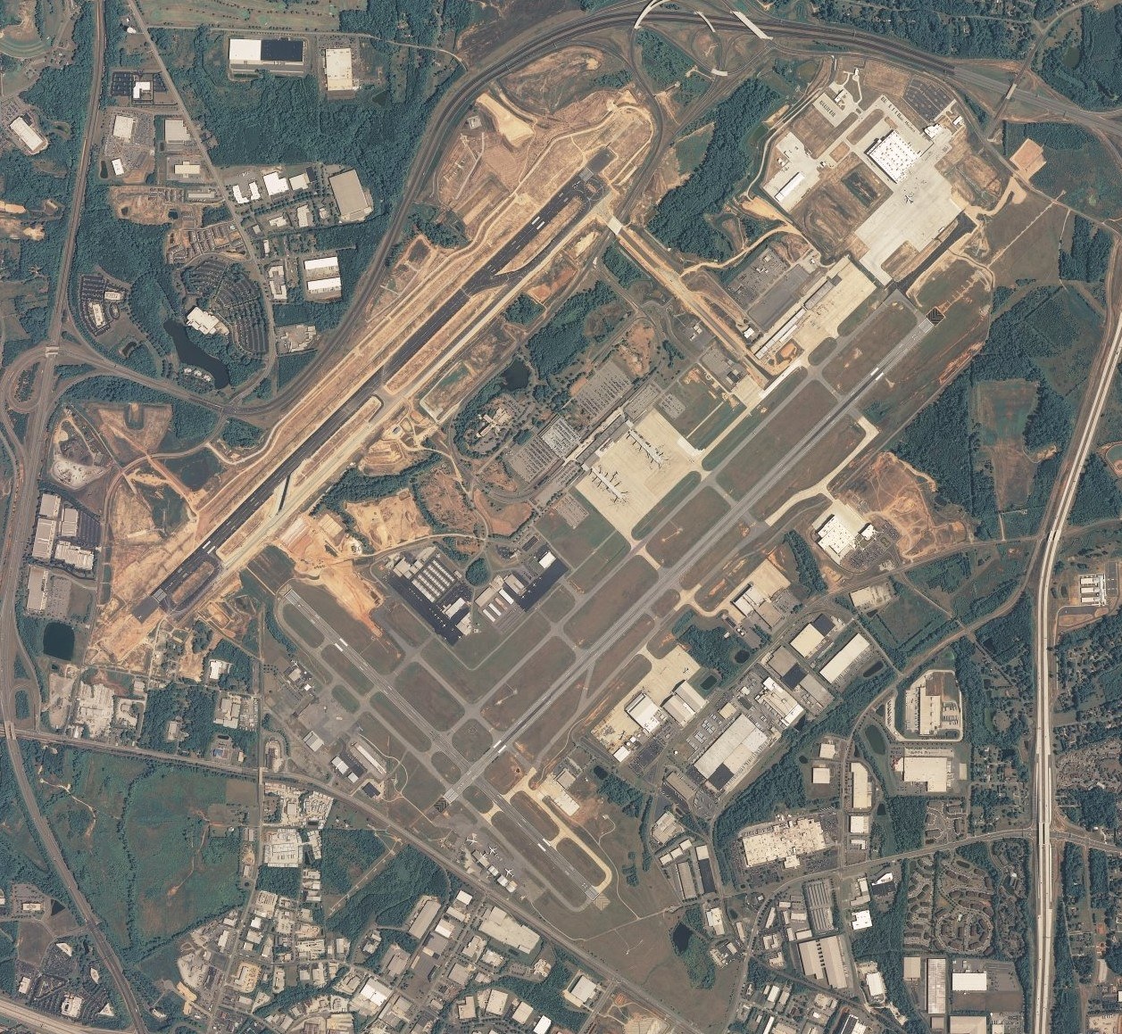 Piedmont Triad International Airport in Greensboro, North Carolina, site of the JetZero manufacturing campus