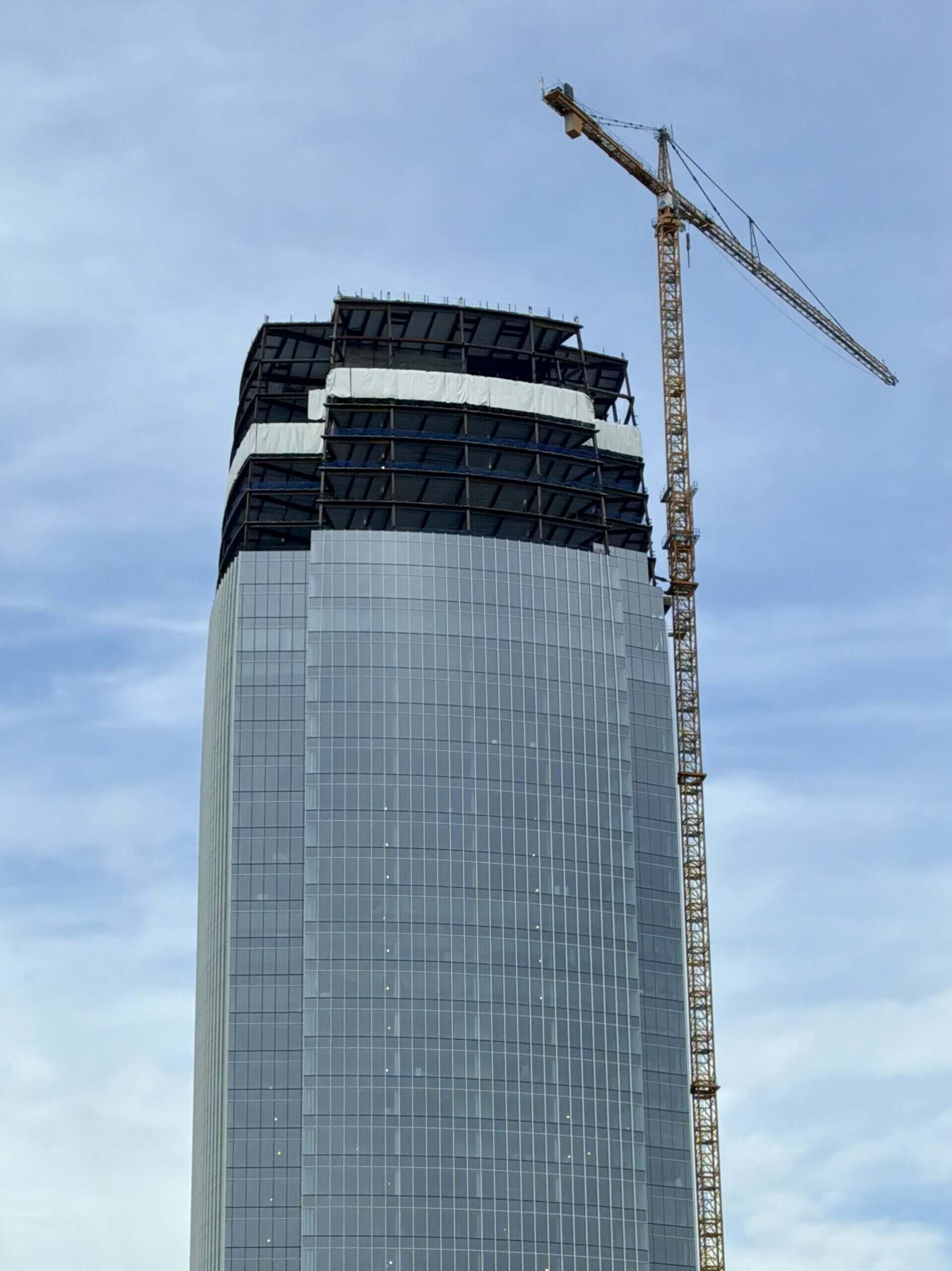 Mutual of Omaha Headquarters Tower under construction in downtown Omaha, February 2026