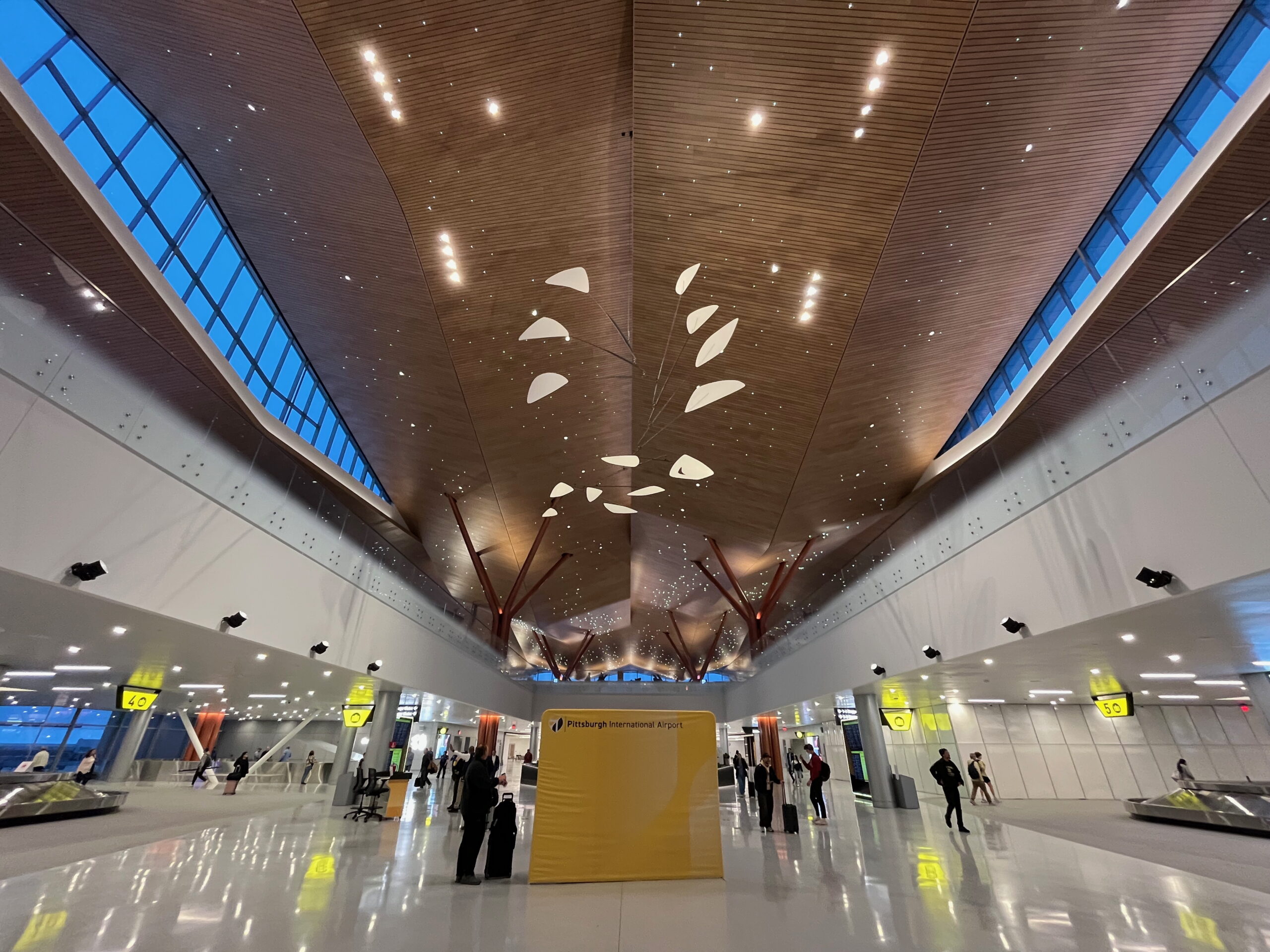 Projects Pittsburgh International Airport's new landside terminal, 2025