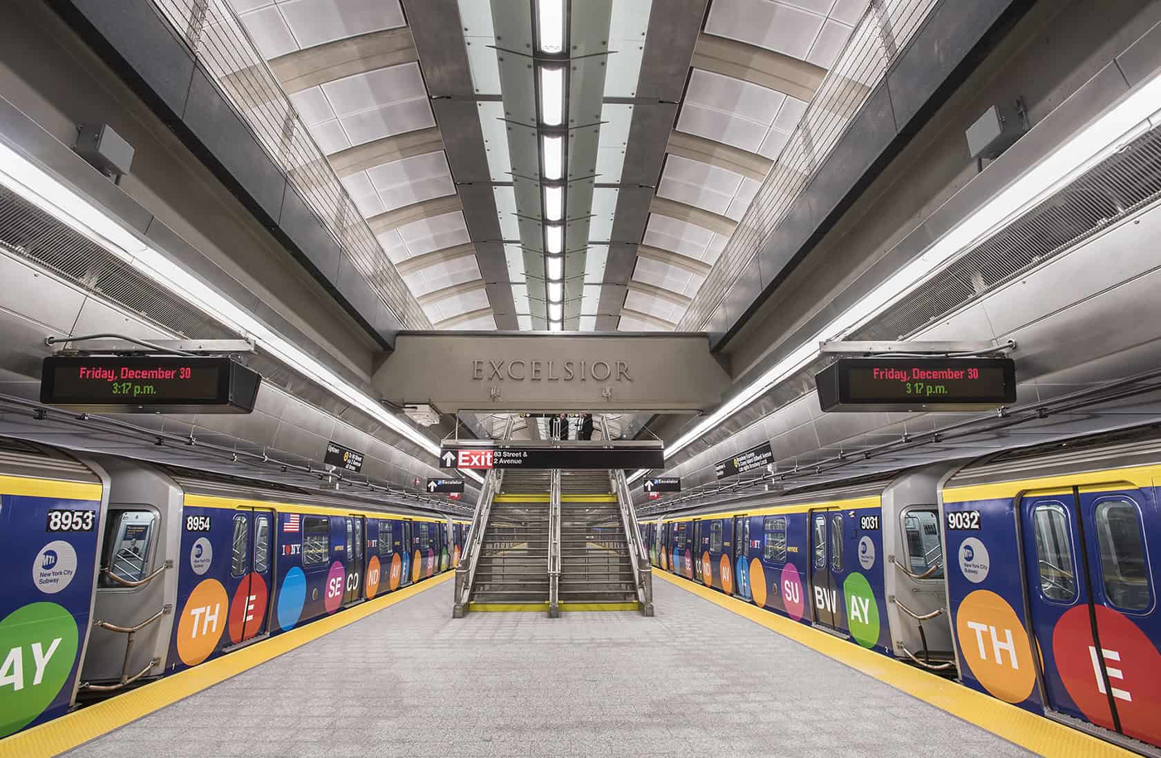 Mezzanine of the 86th Street station on the Second Avenue Subway in Manhattan