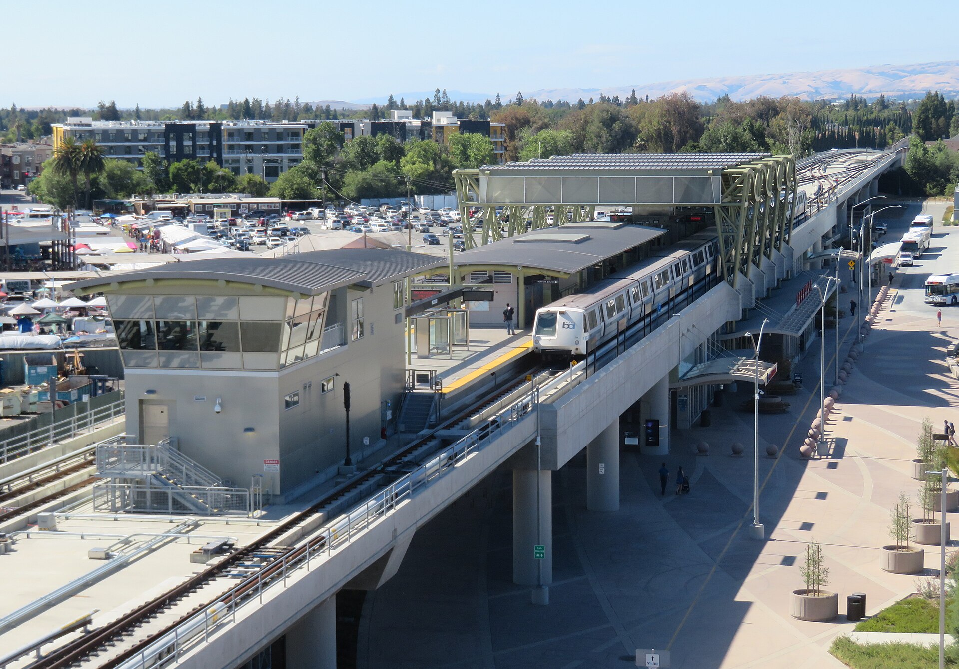 Projects Berryessa/North San Jose BART station, the existing terminus the Phase II extension begins from