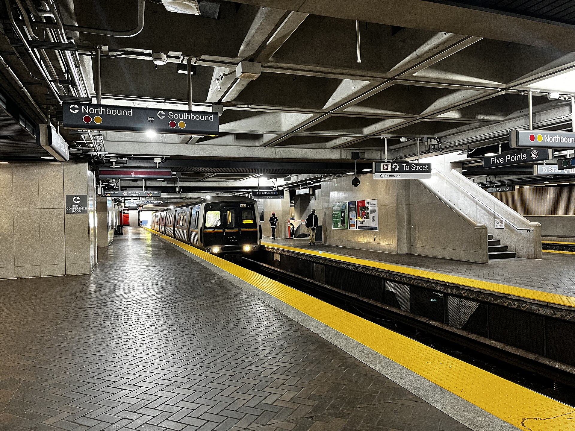 MARTA's Five Points station in Atlanta, the junction of all four rail lines