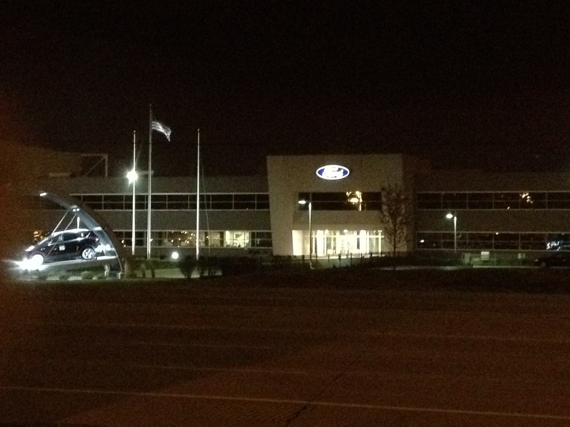 Ford Louisville Assembly Plant in Louisville, Kentucky, at night
