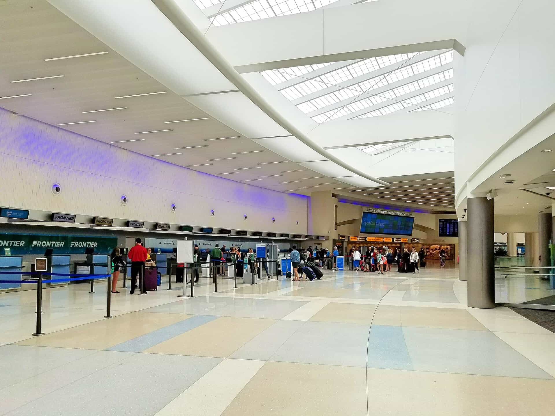 The departure level of the existing John Glenn Columbus International Airport terminal
