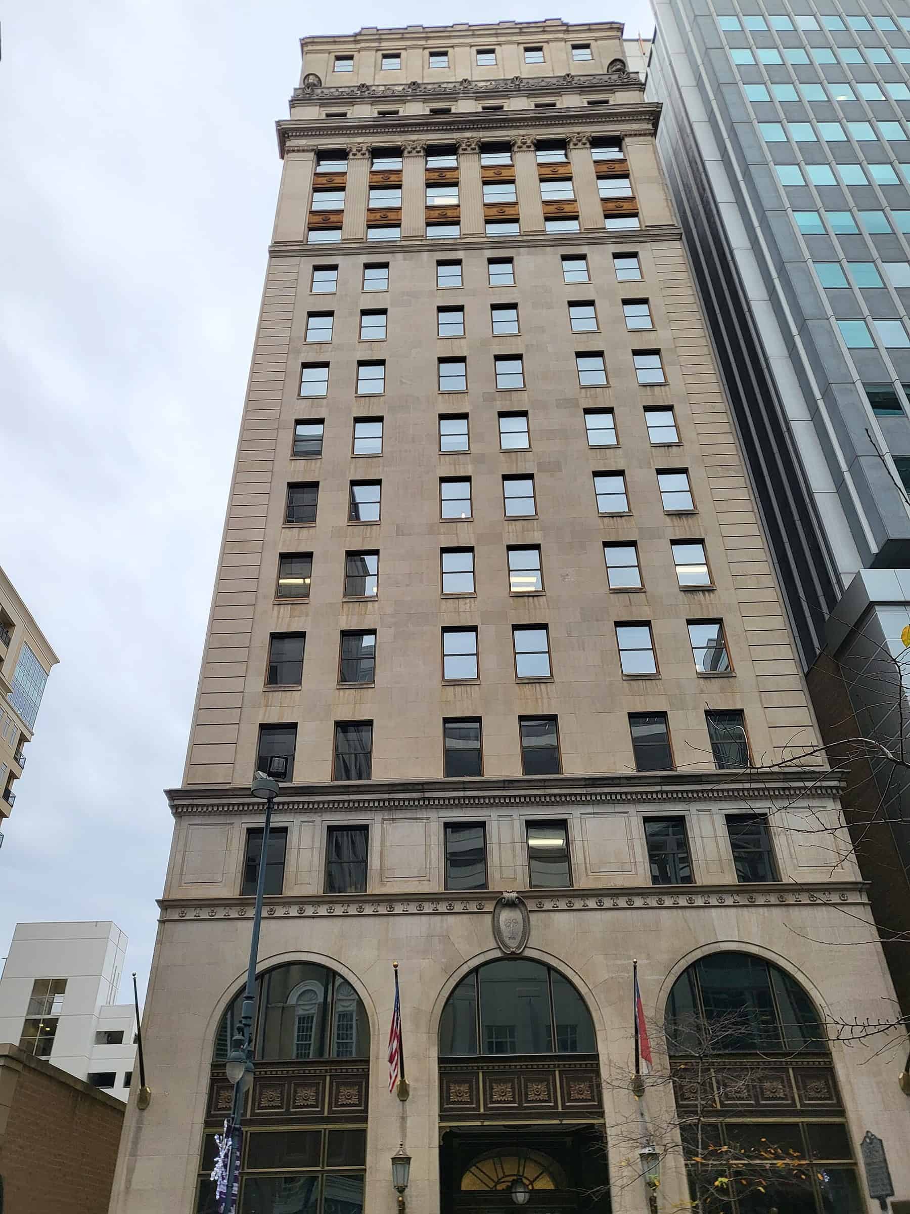 The 1924 Johnston Building on South Tryon Street in uptown Charlotte
