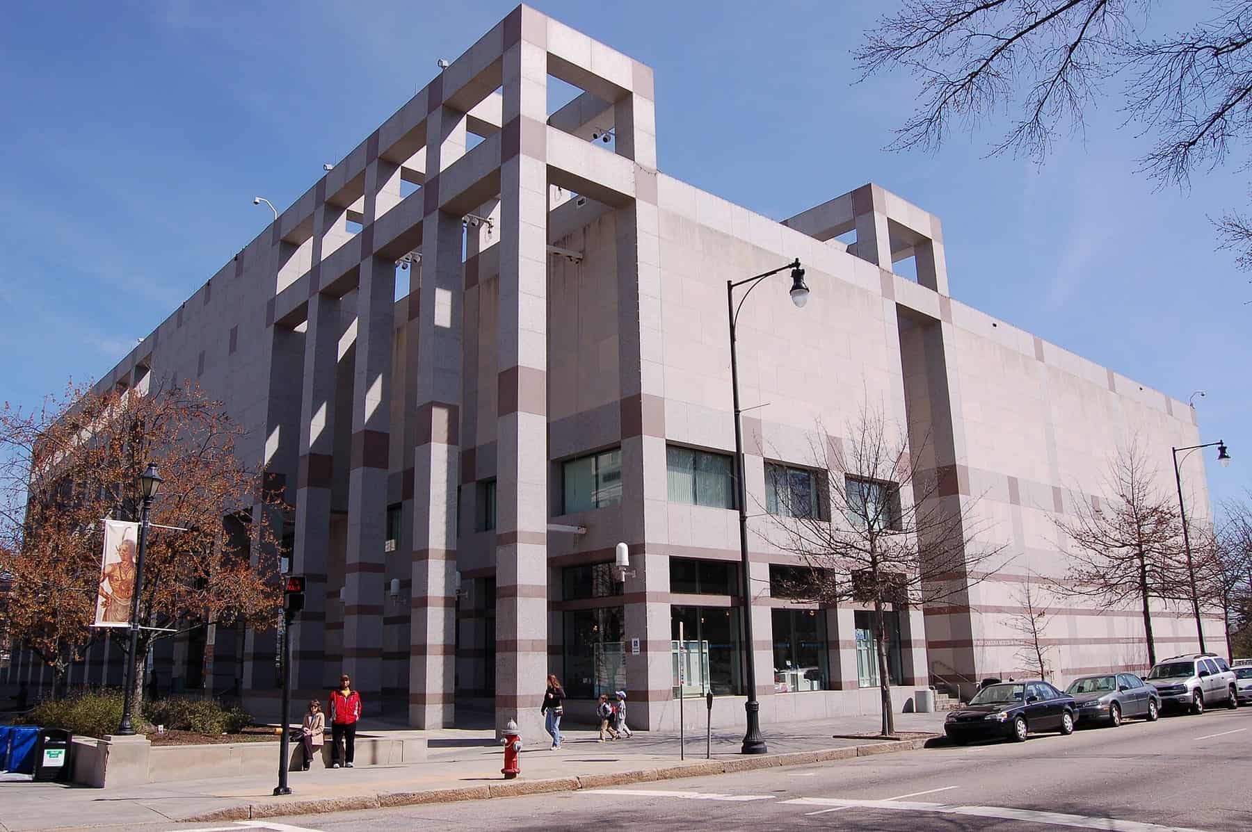 Exterior of the North Carolina Museum of History on Bicentennial Plaza in Raleigh