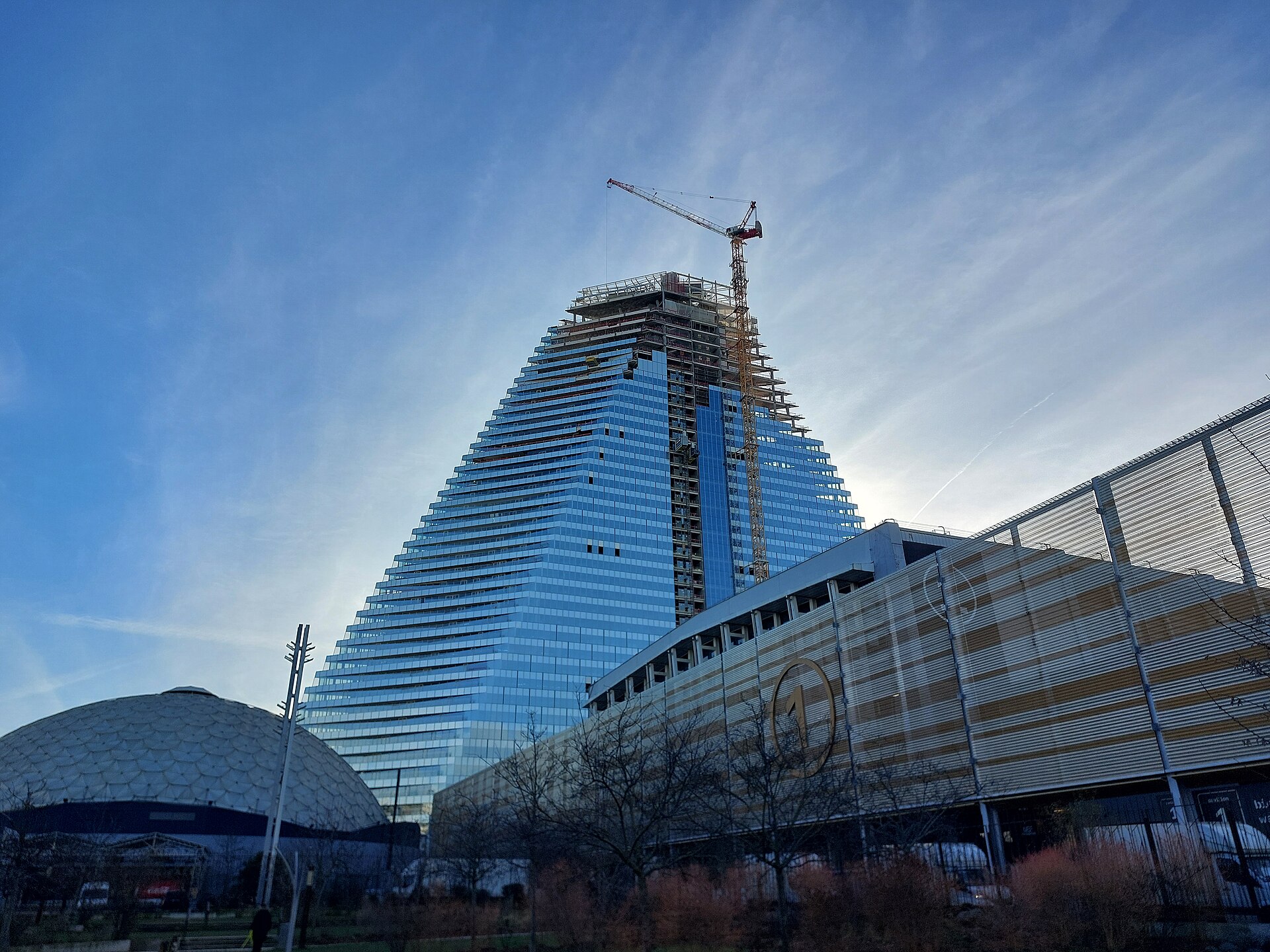 Tour Triangle Tour Triangle rising above Porte de Versailles in Paris, January 2026