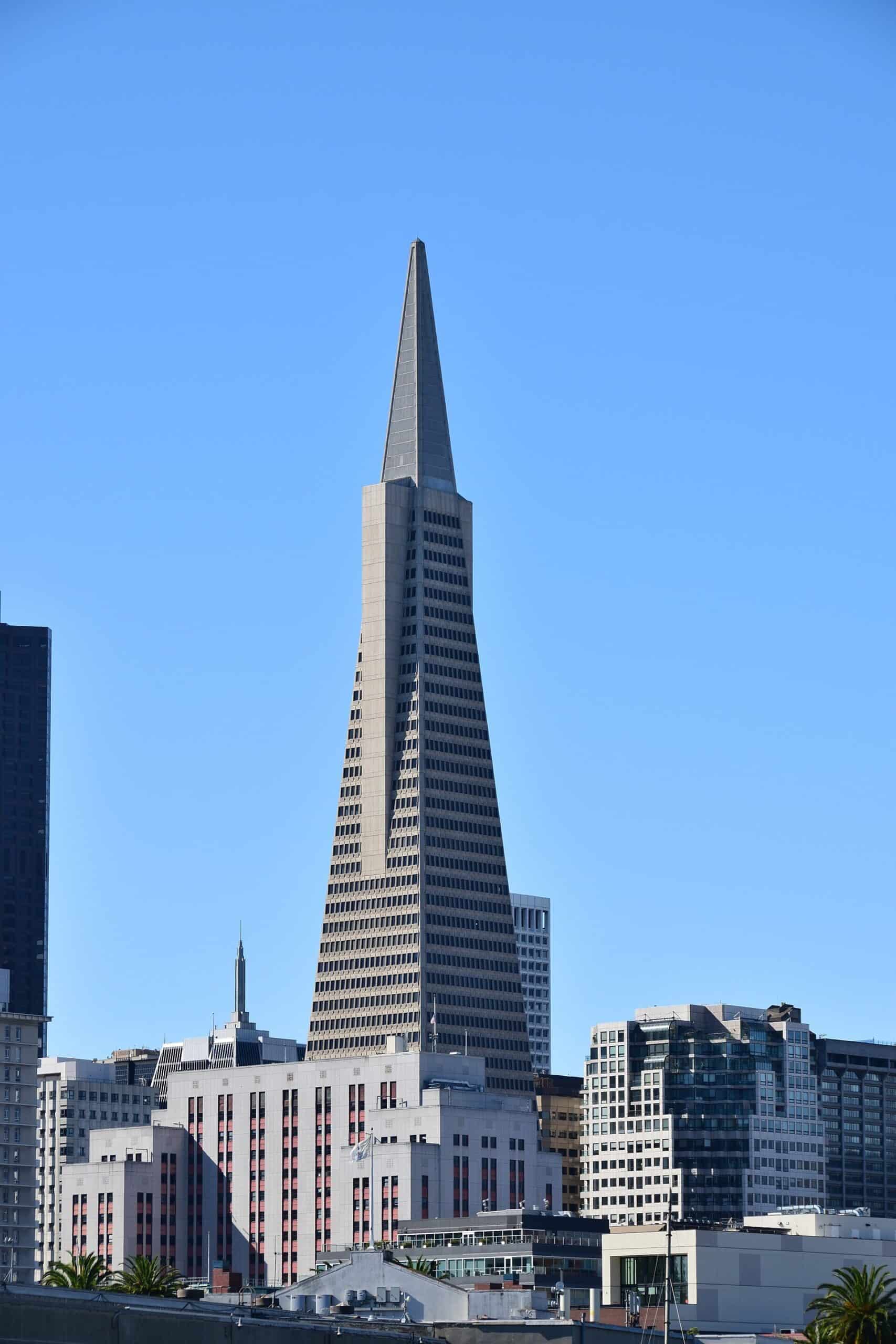 The Transamerica Pyramid rising above the San Francisco Financial District