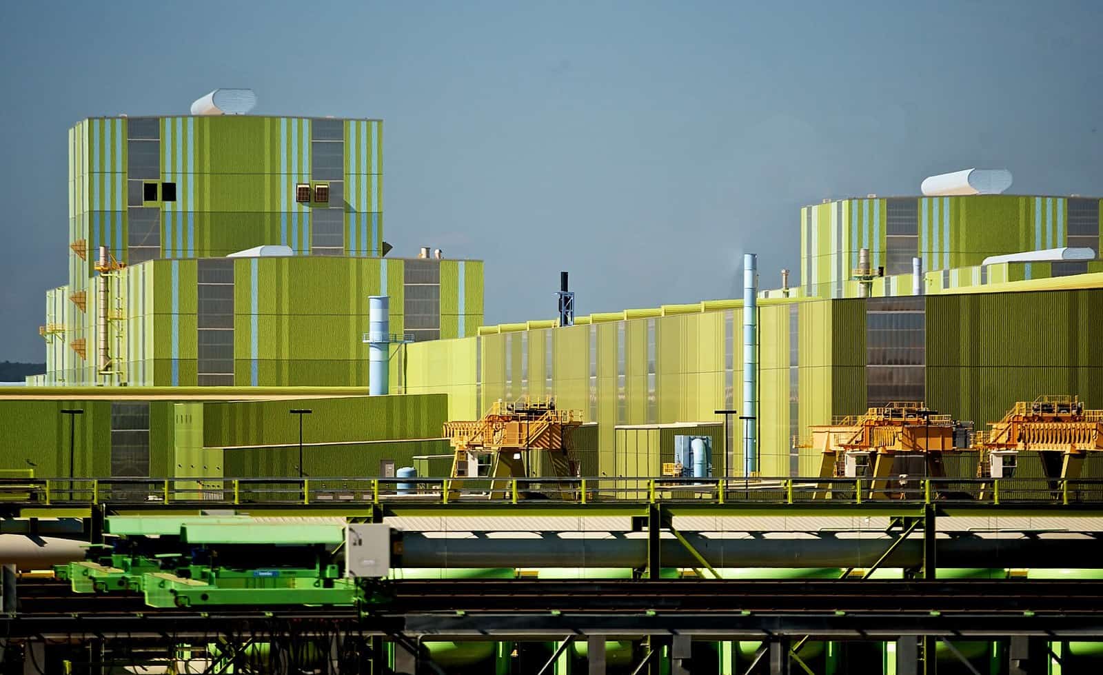 Process line at the Calvert steel complex in Mobile County, Alabama