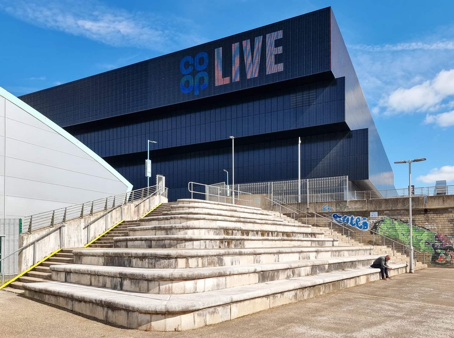 Exterior of the Co-op Live arena on the Etihad Campus in east Manchester