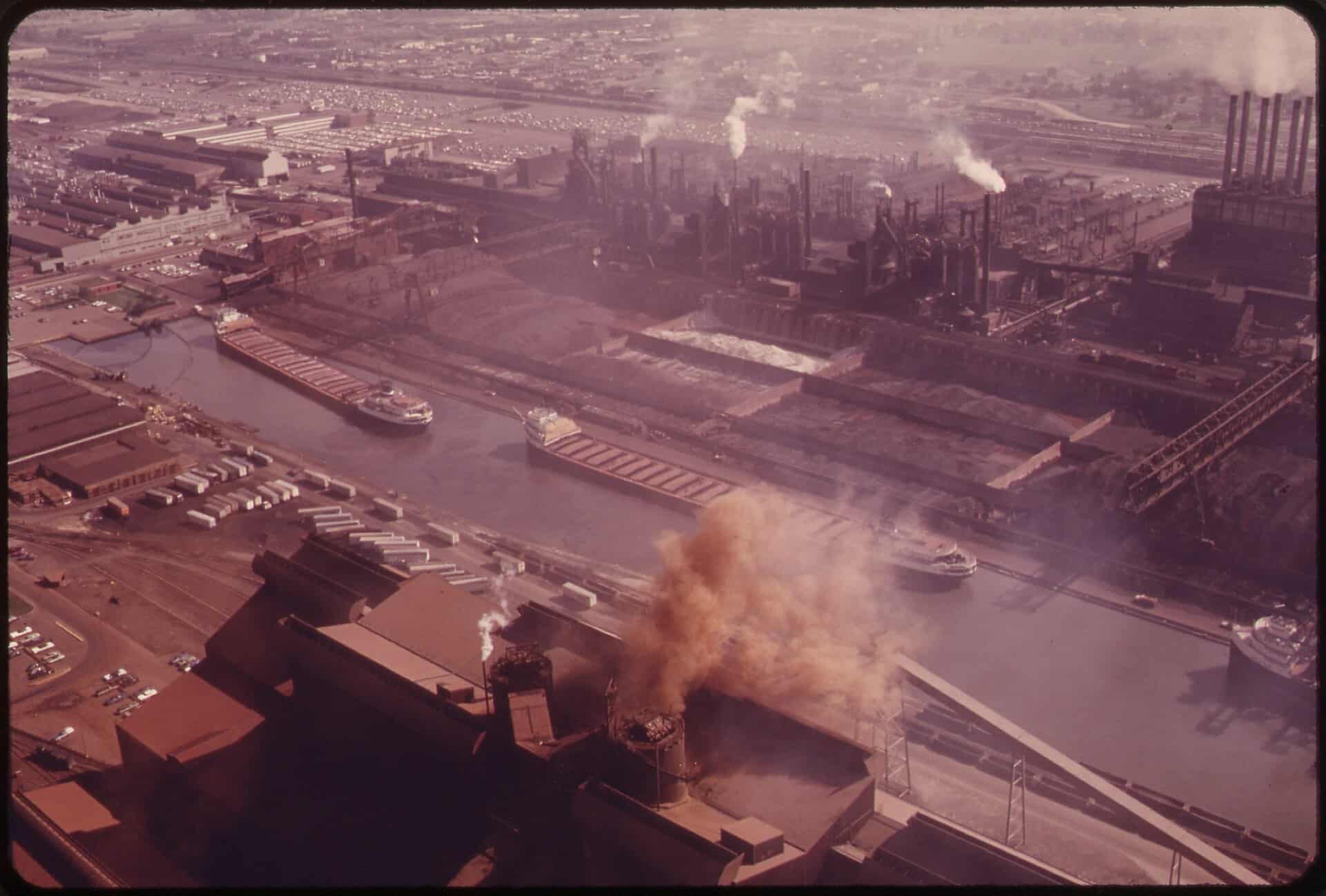 Aerial view of the Ford River Rouge complex in Dearborn, Michigan
