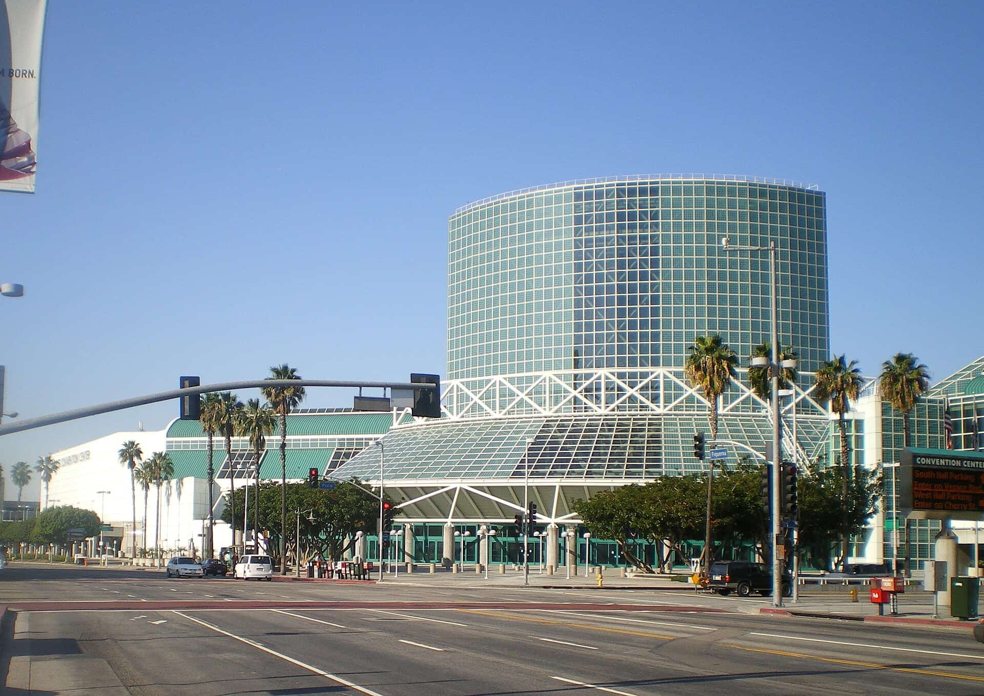 Exterior of the Los Angeles Convention Center in downtown Los Angeles