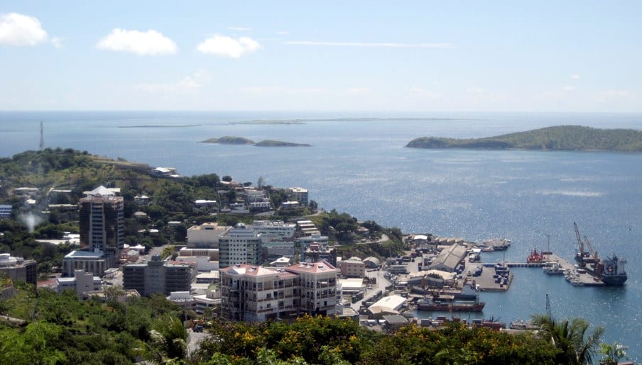 Port Moresby and its harbour, Papua New Guinea