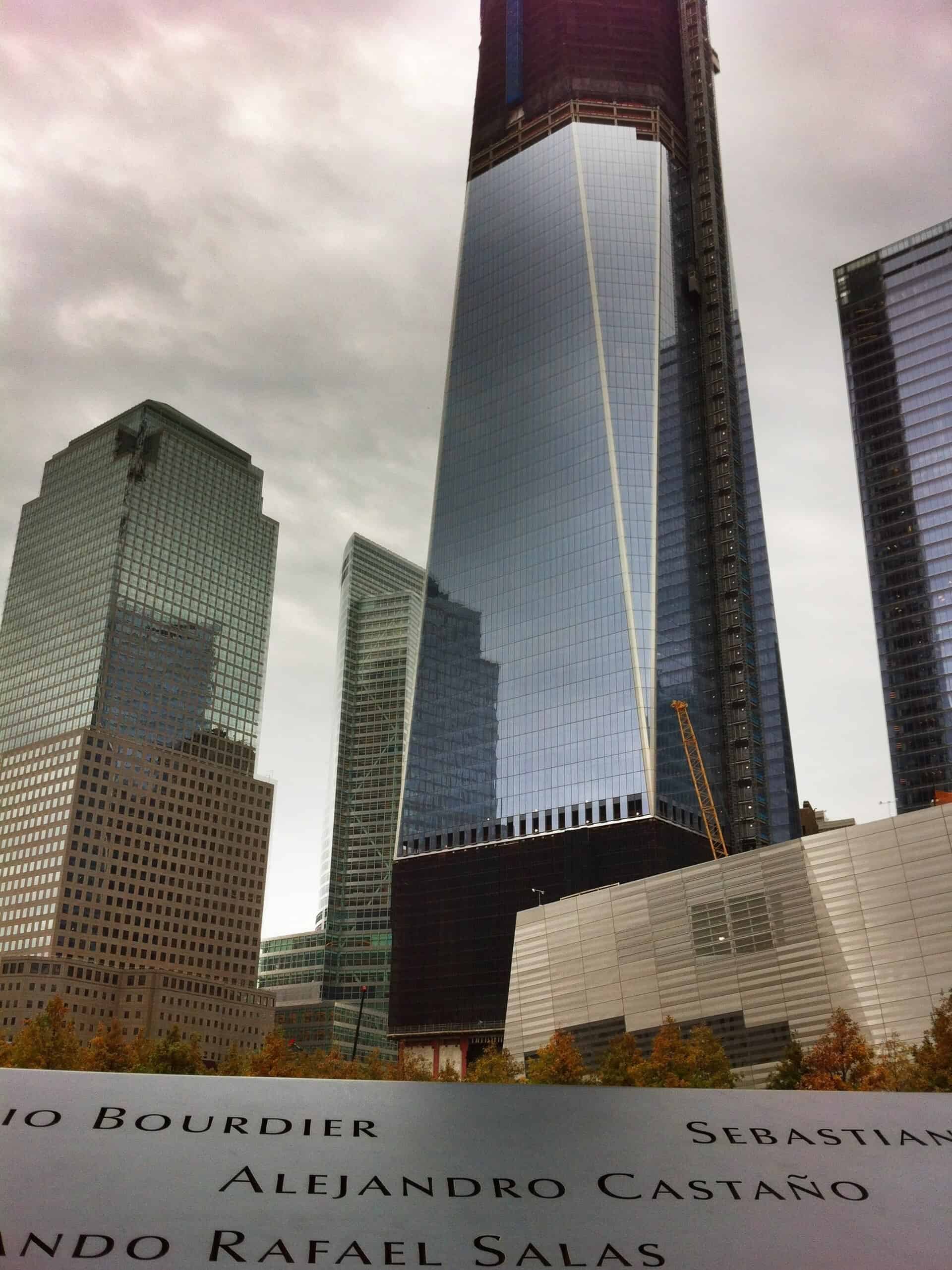 One World Trade Center under construction in lower Manhattan