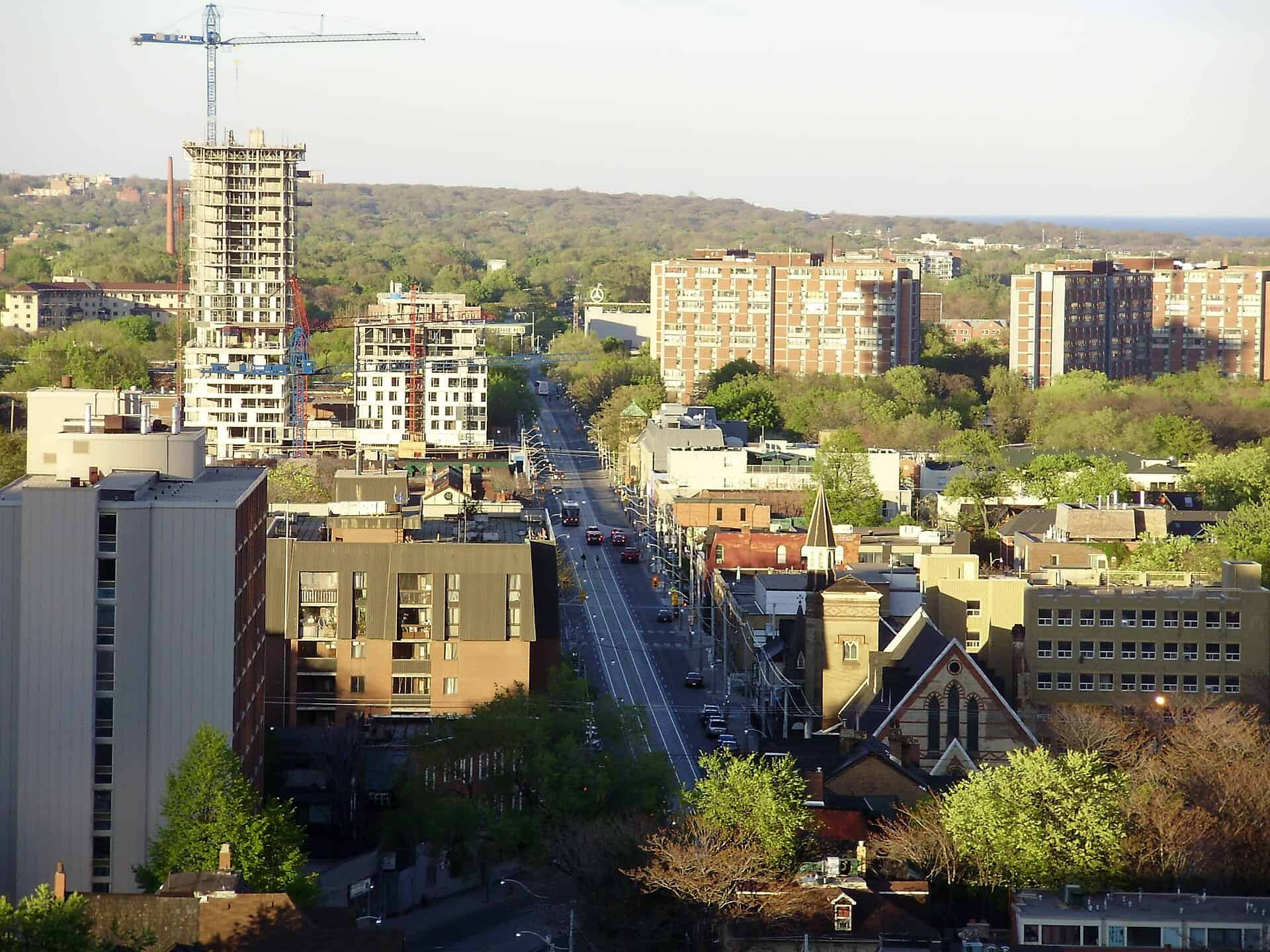 Regent Park in Toronto seen from a neighbouring rooftop