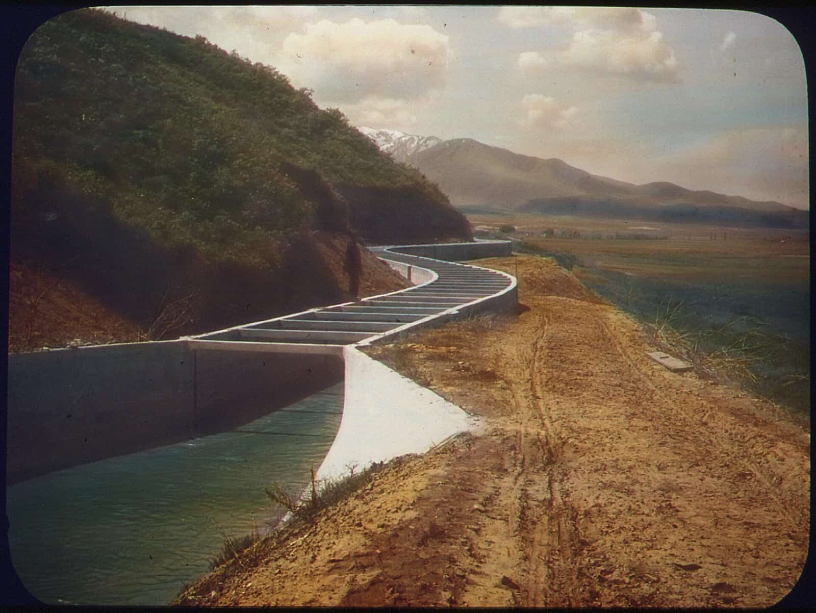 S-curve on the Strawberry High Line Canal in Utah, part of the Strawberry Valley Project
