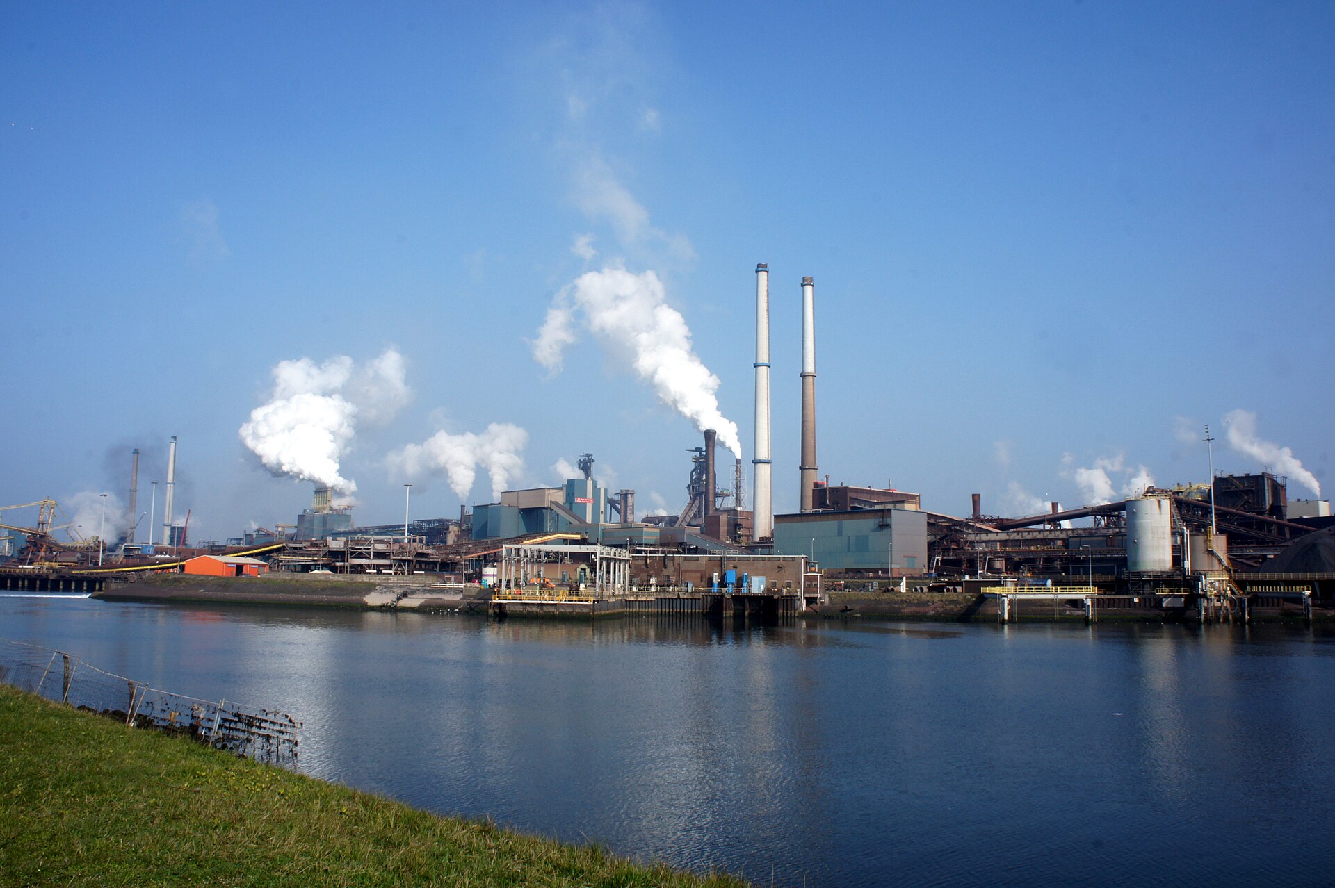 The Tata Steel works at IJmuiden on the North Sea Canal, the former Koninklijke Hoogovens plant