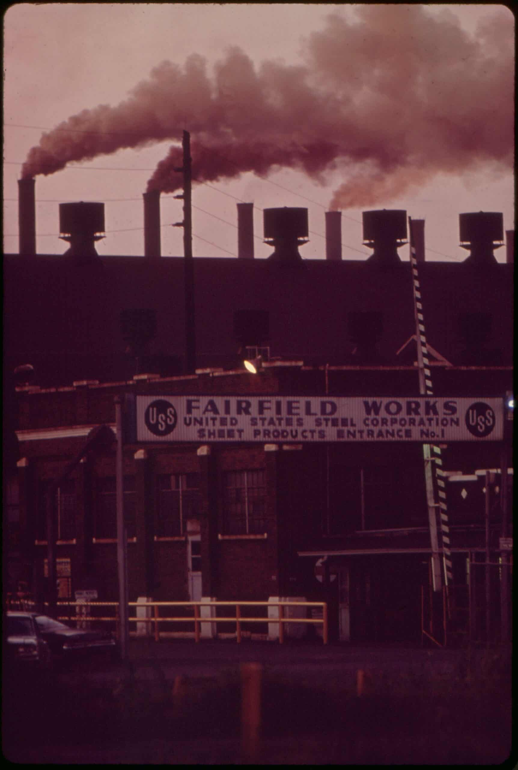 The U.S. Steel Fairfield Works steel plant in Fairfield, Alabama